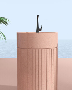 户外圆柱形洗手台设计