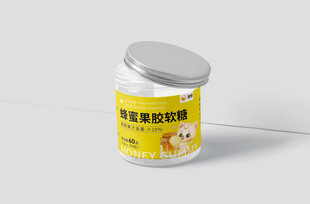 塑料透明罐子样机贴图