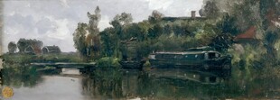 河畔风景如画的宁静水乡