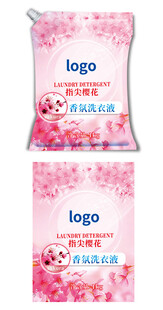 樱花主题洗衣液包装
