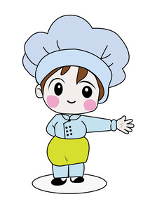 卡通漫画厨师餐厅菜单矢量图片