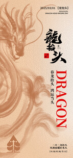 龙抬头海报设计模板 