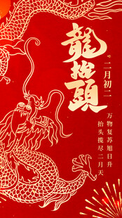 龙抬头宣传海报模板