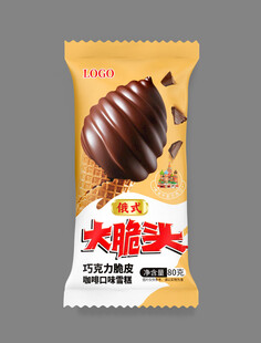 大脆头巧克力味零食棒