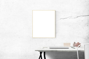 简约墙面空白画框装饰场景