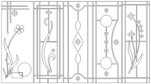移门图案 线条画 素描图案