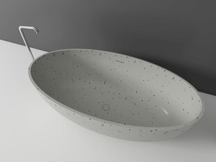 椭圆形水泥洗手盆展示