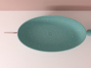 浅绿色双耳陶瓷盘