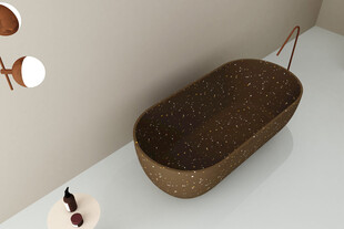 棕色椭圆藤编收纳盒