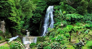 山间瀑布