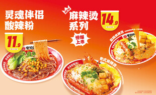 酸辣粉系列美食展示