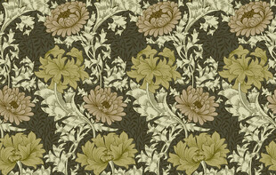 复古花卉图案织物纹理