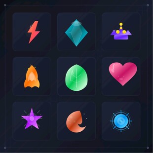 多彩创意图标集合