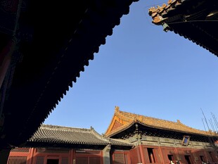 故宫古建筑仰拍景观