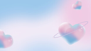 梦幻心形星球漂浮云端
