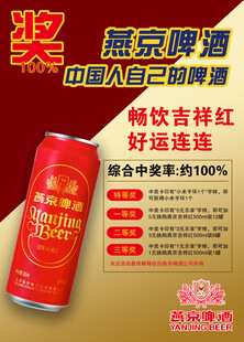 燕京啤酒抽奖活动宣传图