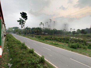 乡村公路边的开阔风景