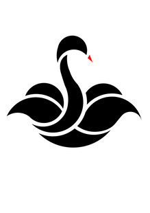 优雅黑天鹅简约图形设计