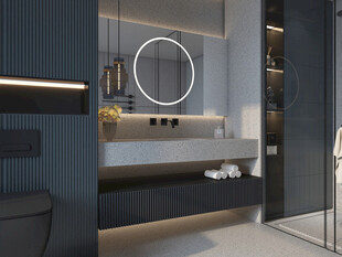 现代简约风浴室洗手台设计