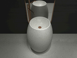 简约白色陶瓷容器