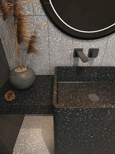 现代风黑色洗手台设计