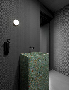 现代简约风绿色洗手台设计