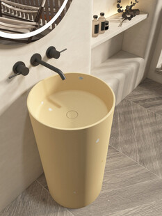 简约黄色洗手盆现代卫浴