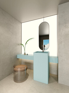 简约风浴室洗手台设计