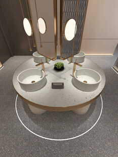 现代双盆洗手台设计