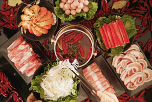丰盛火锅食材