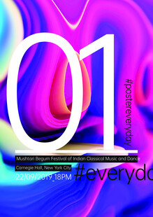 炫彩数字01艺术背景图