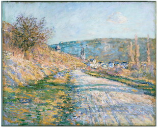 乡村小路风景油画