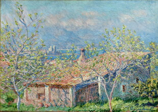乡村春日风景油画