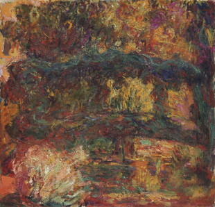 印象派风格的桥景画作