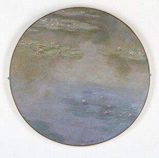 圆形印象派风格水景画作
