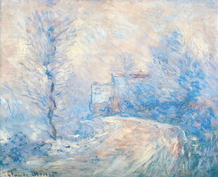 印象派雪景风景油画