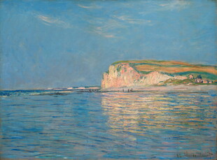 海边悬崖风景油画