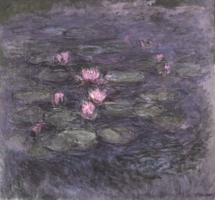 莫奈睡莲画作局部