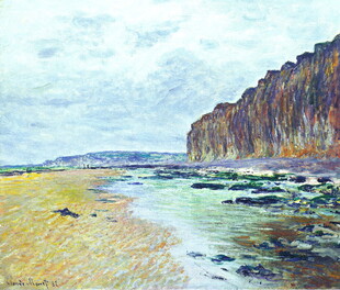 海边悬崖风景油画