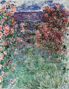 莫奈花园风景油画作品