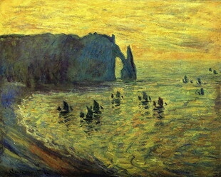海边劳作景象