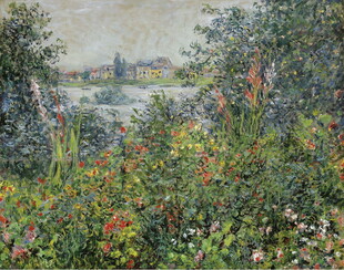 田园花卉风景油画