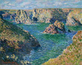 海岸风光油画美景