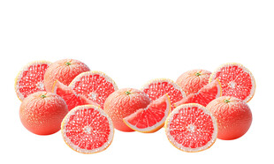 新鲜西柚切片展示