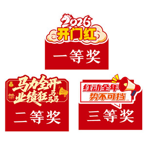 抽奖活动奖项标识牌