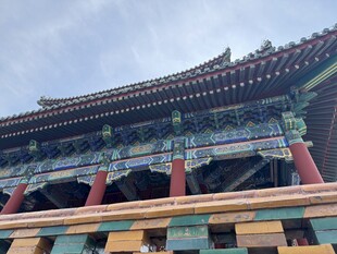 中式古建筑屋檐特写