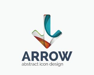 多彩箭头标志设计