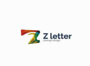多彩Z字母创意标志设计