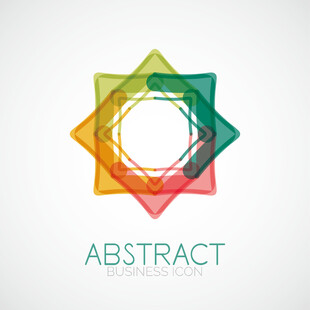 多彩抽象几何图形标志