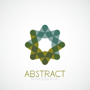 抽象几何图案标志设计